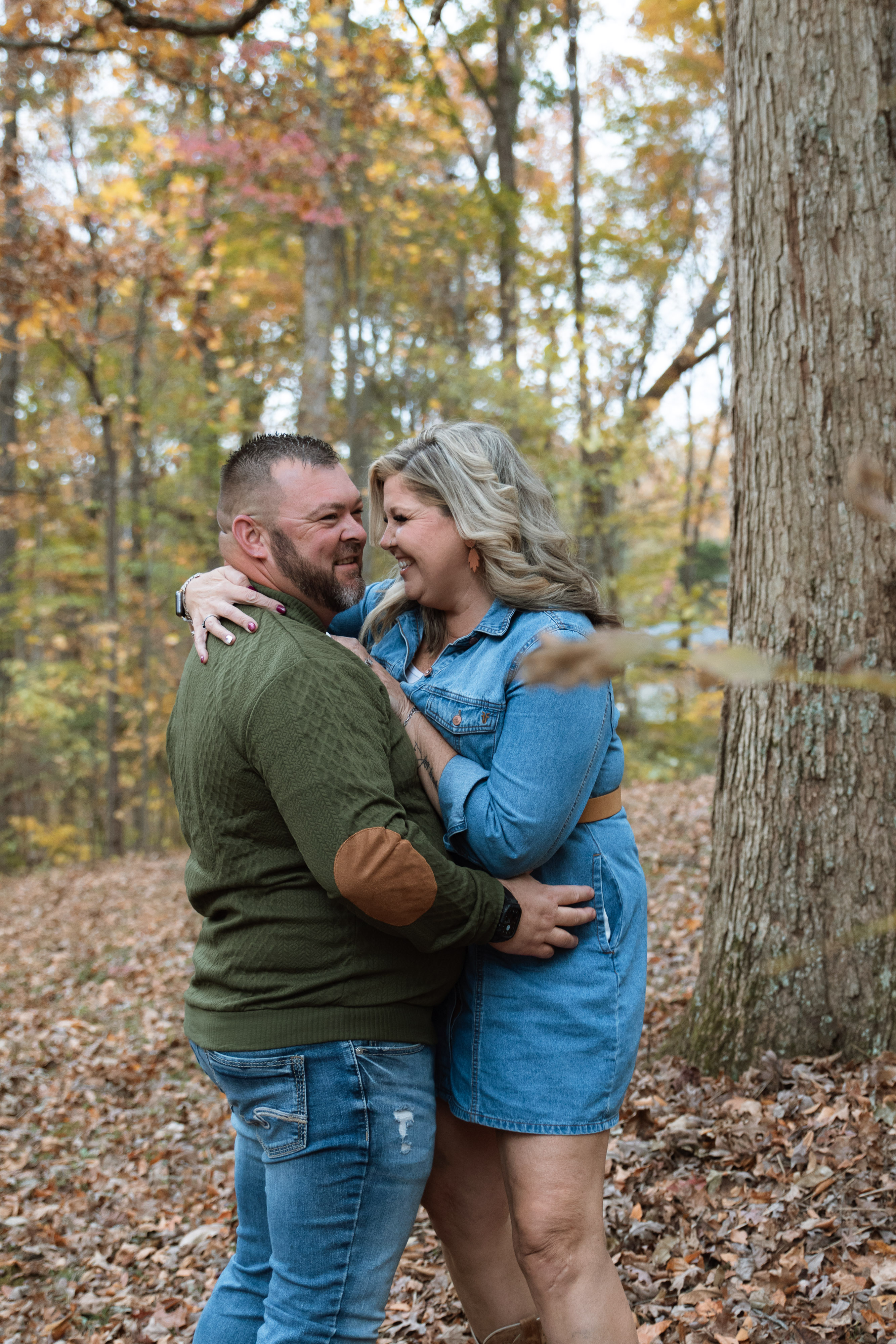 Camper home in the woods with natural Southern Indiana scenery