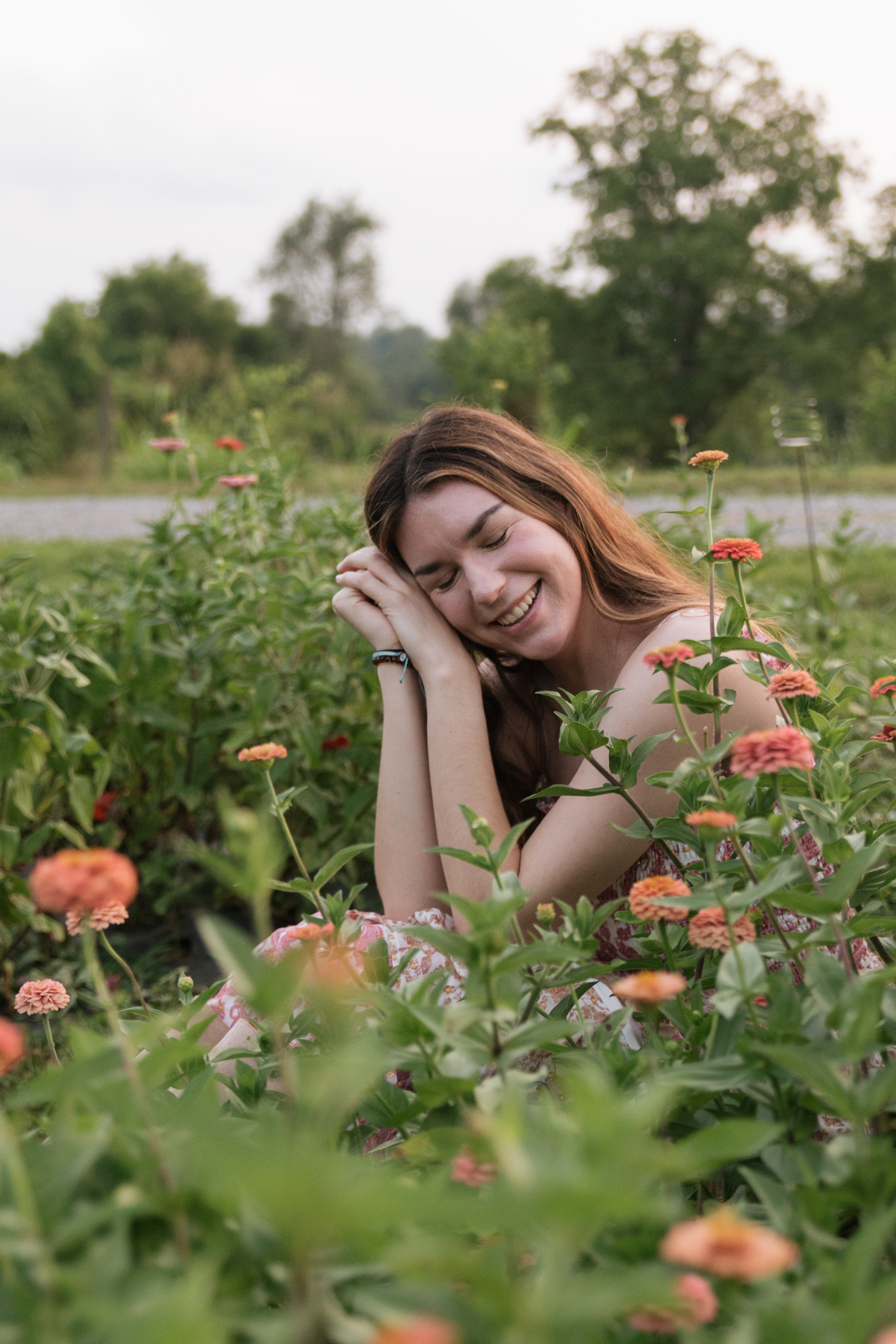 Portrait at flower farm